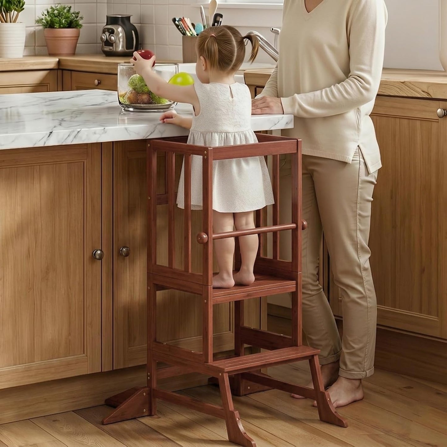 COSYLAND Torre de Pie para Niños Pequeños - Taburete de Cocina Ayud...