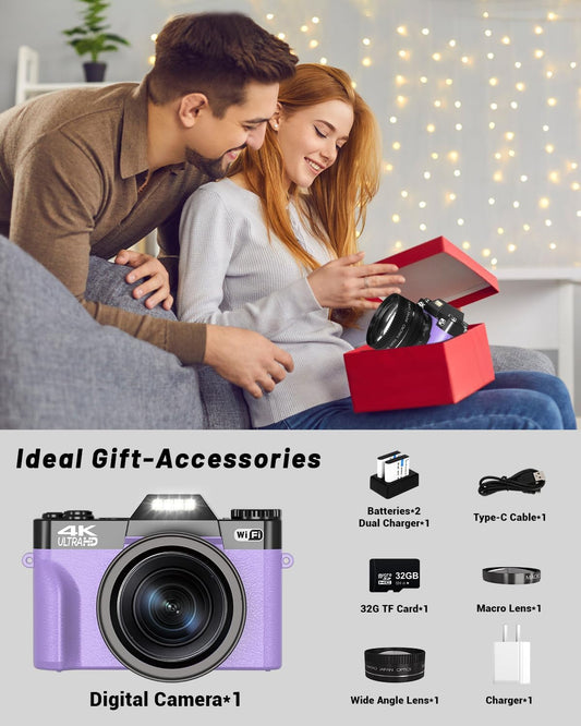 Actualización 2024 VJIANGER Cámara Digital para Fotografía y Videob...