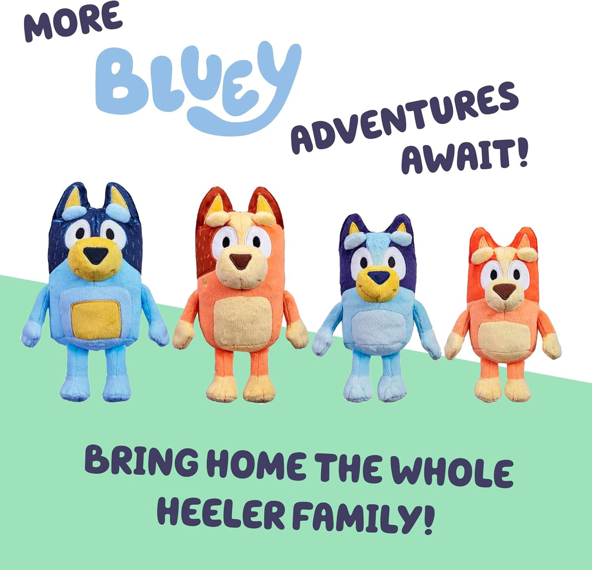 Bluey Friends 2-Pack de peluches de animales para niños, muñecos de...