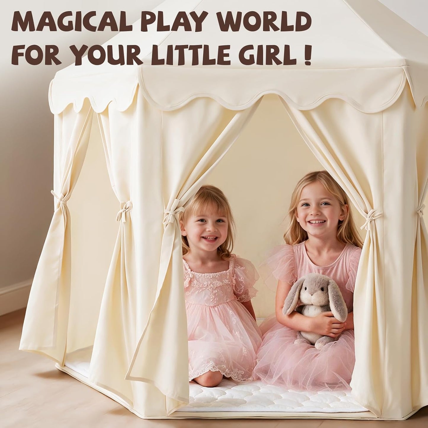 Tienda de campaña de princesa para niñas, tienda de campaña hexagon...