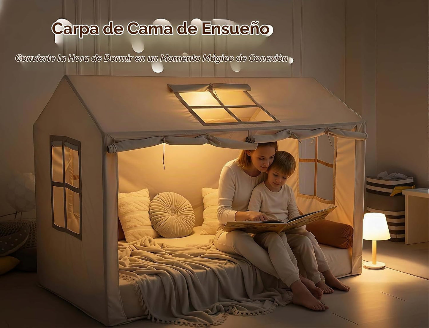 WANFASO Tienda de Cama Twin, Dosel de Cama Interior, Tiendas para N...