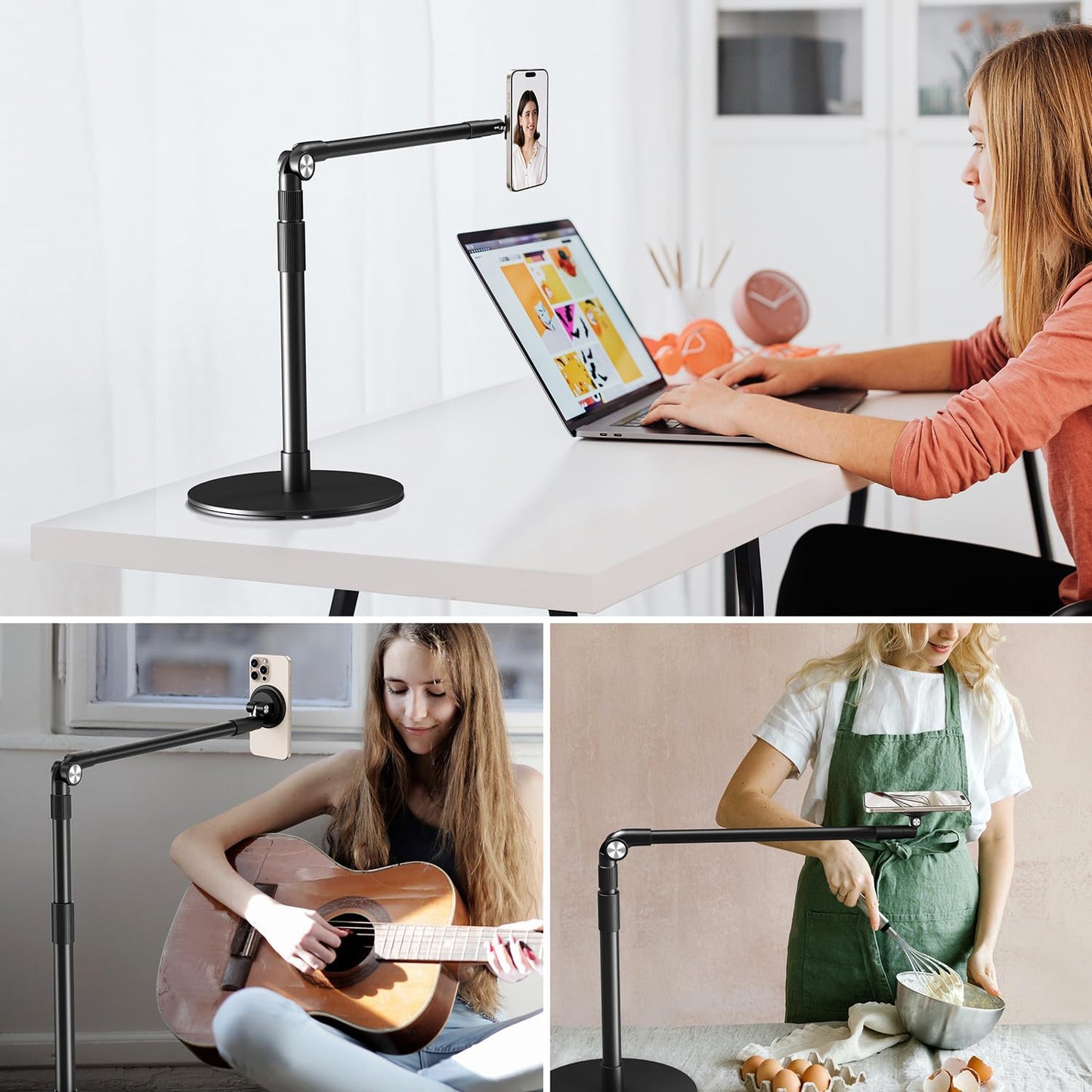 elitehood Soporte magnético para teléfono para grabación superior,...