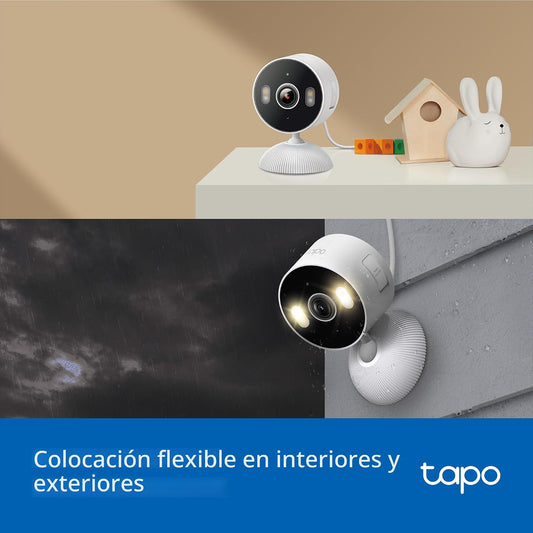 Cámara de seguridad Tapo 2K 3MP para interiores\/exteriores - Detec...