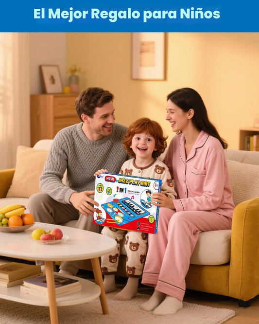 Juguetes para niños de 1 año, tapete musical para bebé con piano y...