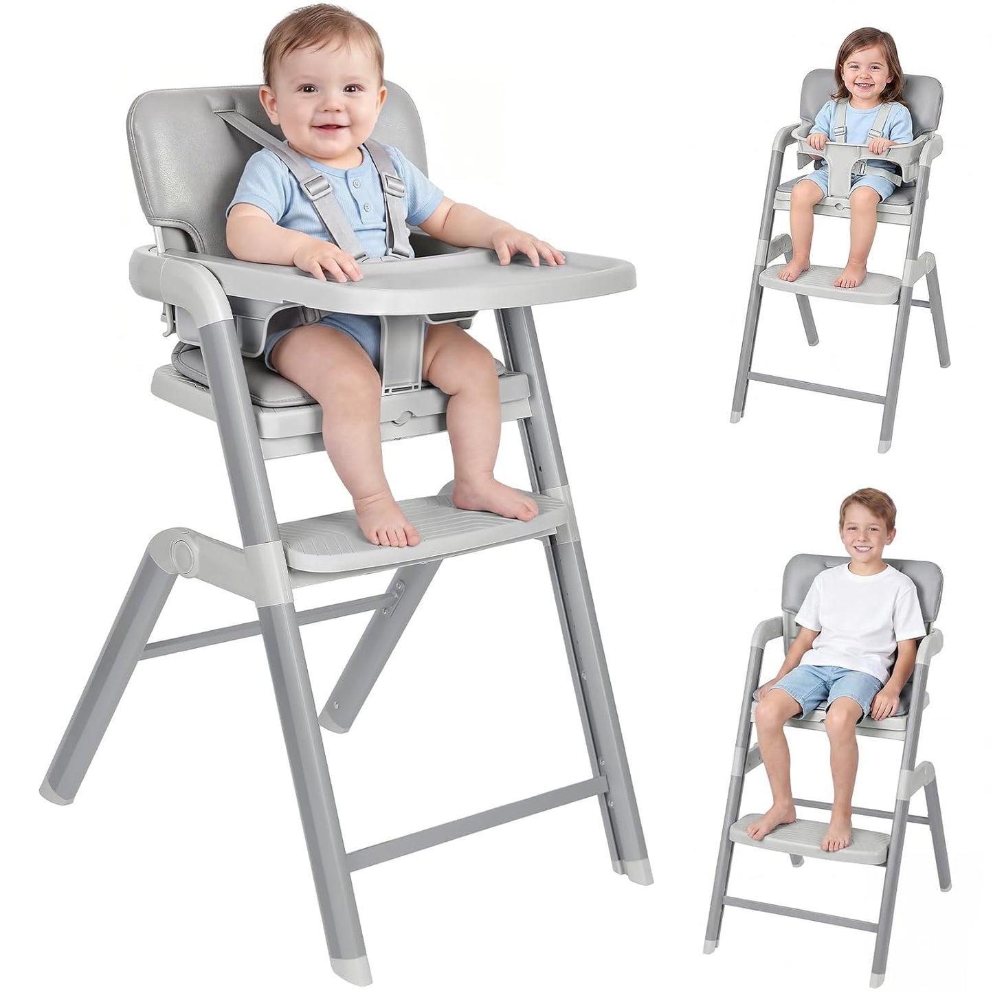 Ezebaby Silla alta para bebés niños pequeños: sillas altas plegable...