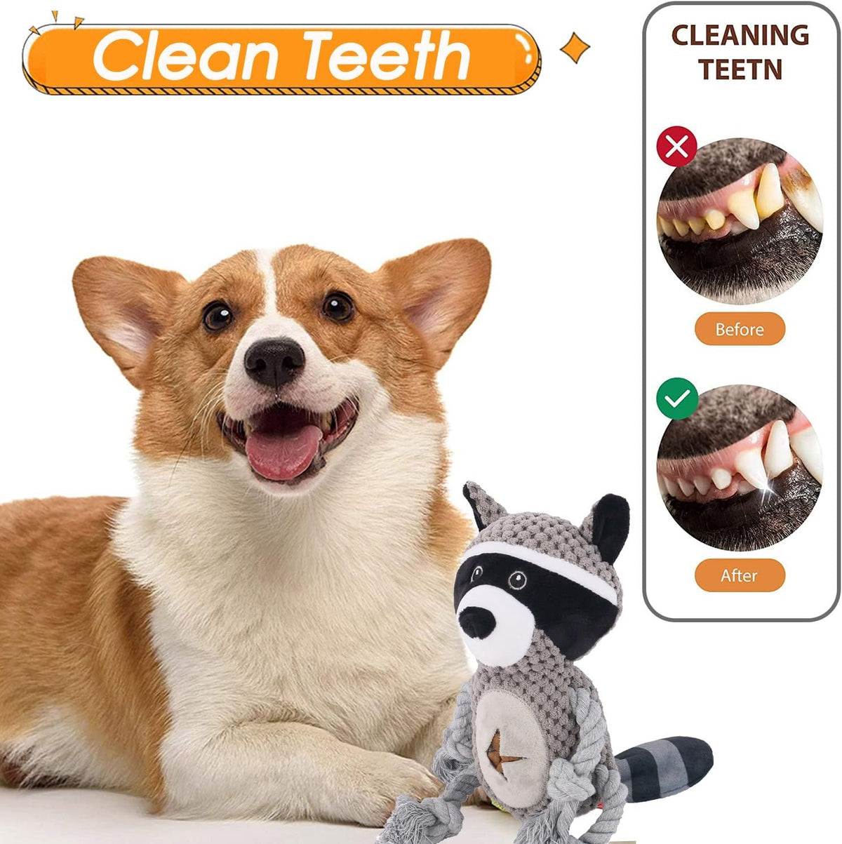HUGEME Juguetes de cuerda para perros para mantenerlos ocupados - J...