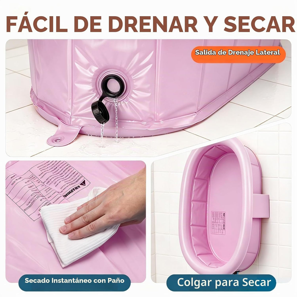 Bañera de bebé para recién nacidos hasta niños pequeños de 1 a 6 añ...