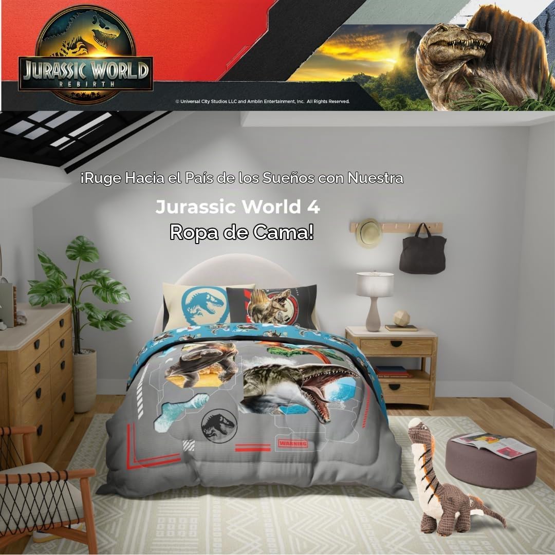 Jurassic World Rebirth Titanosaurus Dinosaur - Almohada para niños,...