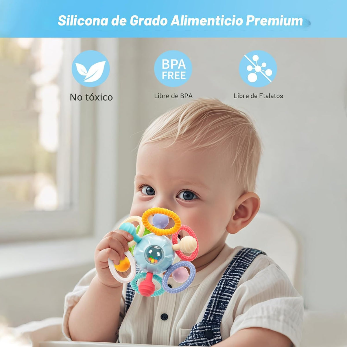 Montessori Juguetes de Dentición para Bebés 0-6 6-12 Meses, Mordedo...