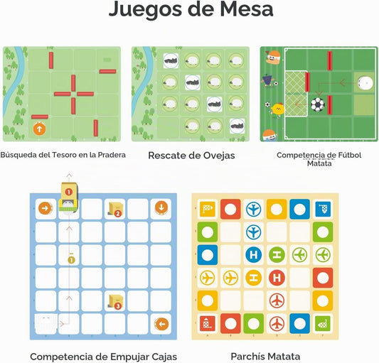 MatataStudio Caja de juegos, 5 juegos de mesa de programación para...