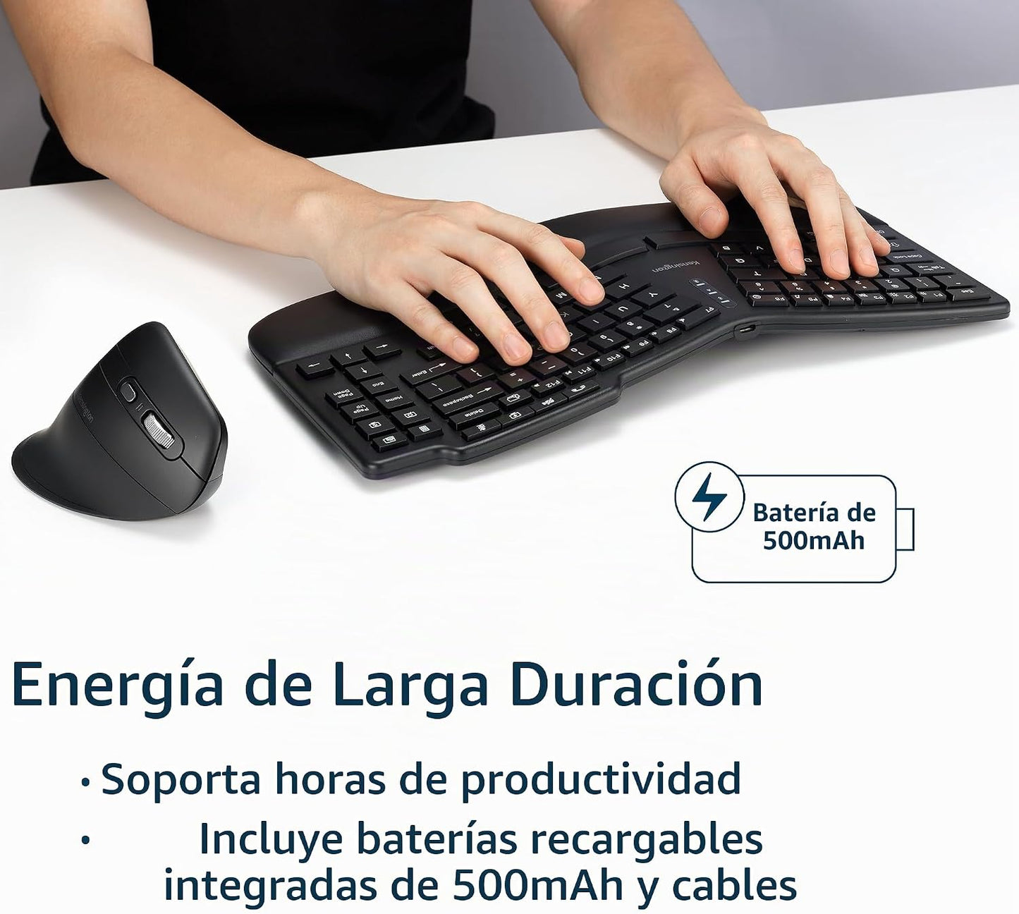 Kensington Pro Fit Ergo KM675 EQ - Juego de escritorio inalámbrico...