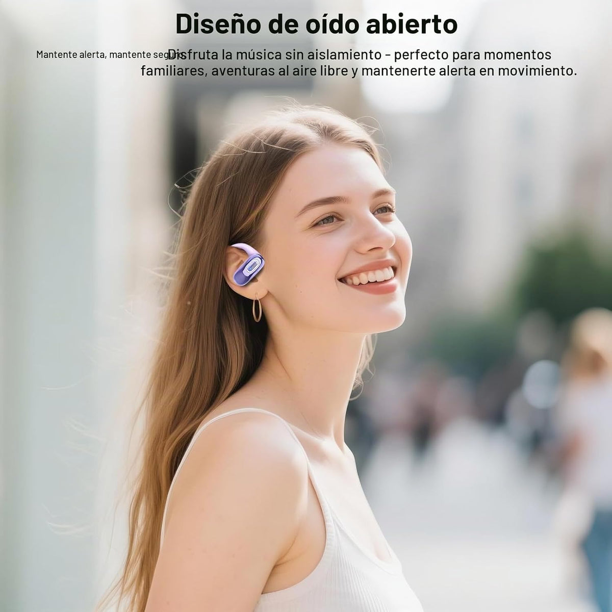 Auriculares abiertos, NUEVOS auriculares supraaurales con 4 micrófo...