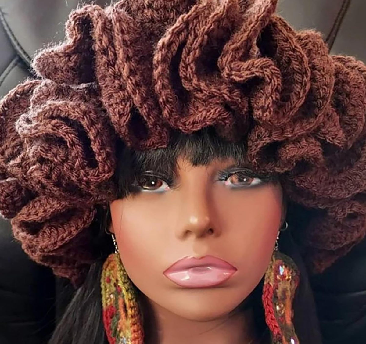 SUXINRY Sombrero de pescador hecho a mano de ganchillo para mujer,...