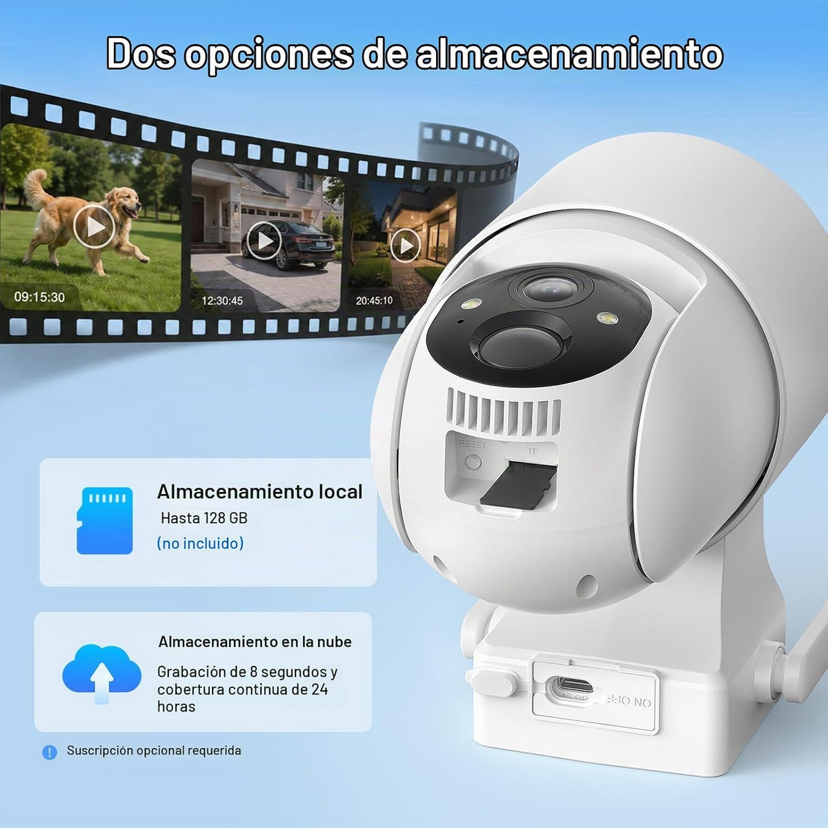 Tical Cámaras de seguridad solares inalámbricas para exteriores, cá...