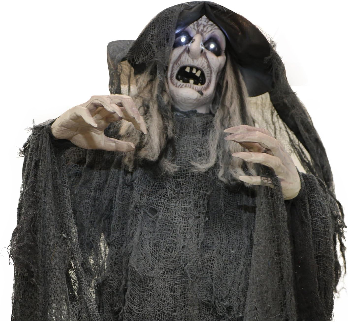 Haunted Hill Farm - Bruja parlante aterradora, animatrónico de tama...