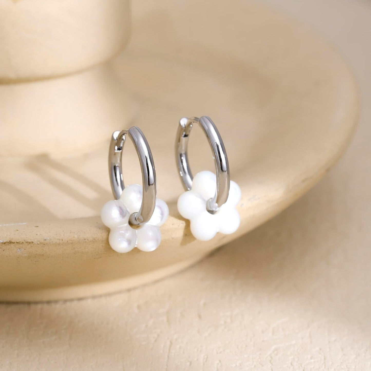 Aretes colgantes de perlas para mujer, cadena larga de enhebrador,...