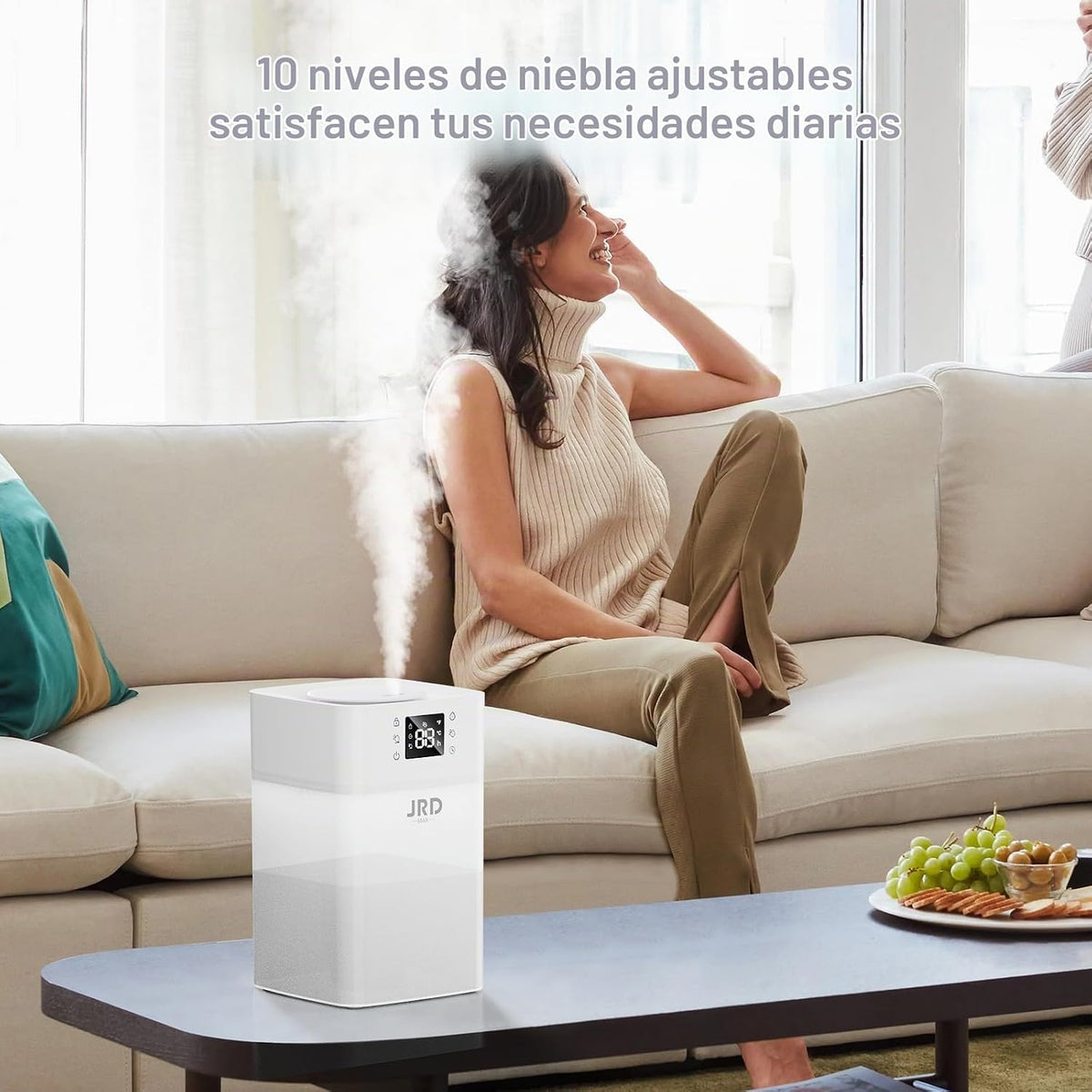 JRD Humidificadores de 4L para dormitorio, humidificador de niebla...