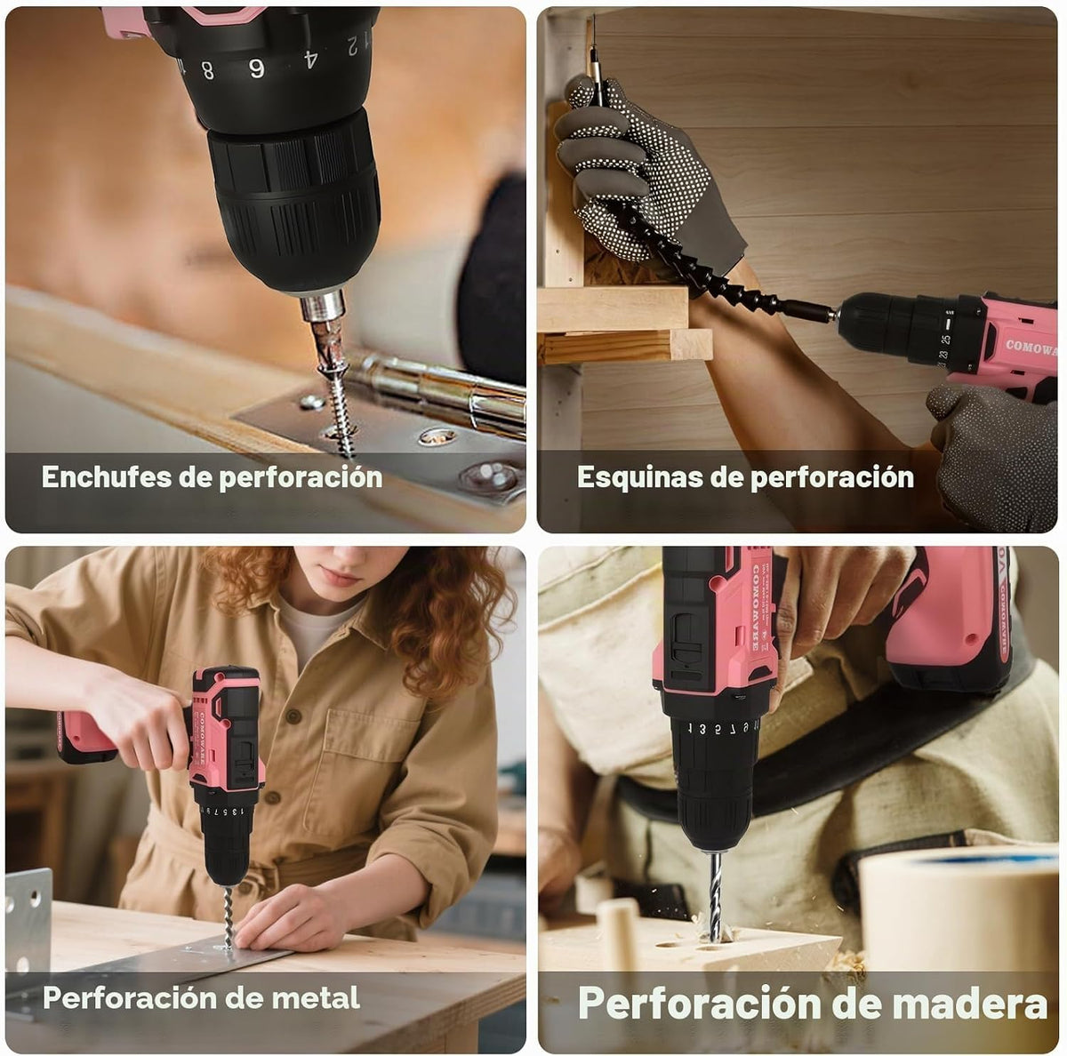 COMOWARE Juego de Taladro Inalámbrico de 20V, Juego de Herramientas...