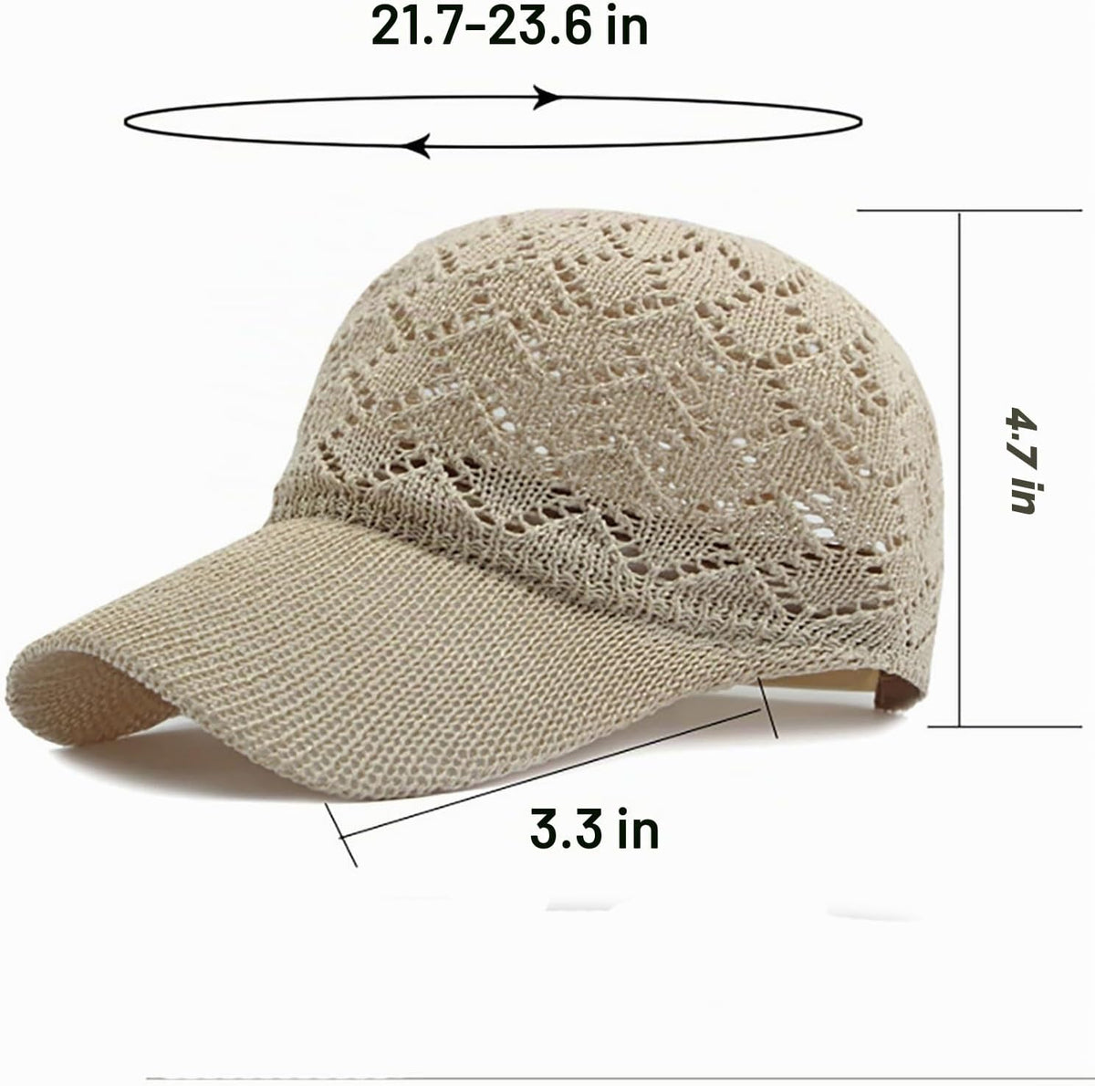 FASHIXD Gorra de béisbol de malla tejida de verano para mujer, somb...