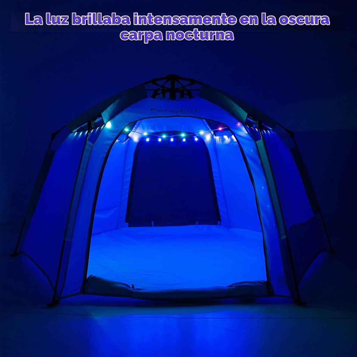 Tienda de campaña hexagonal portátil para niños con tira de luces L...