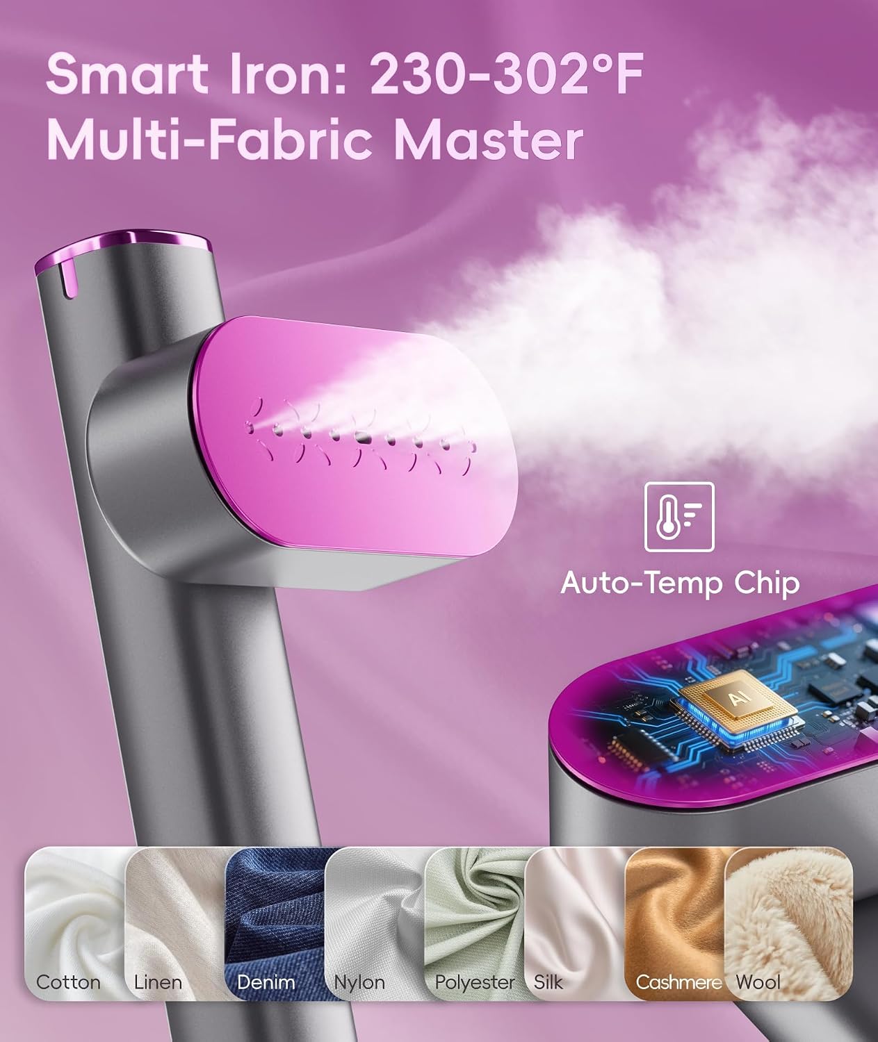 Vaporizador para ropa, vaporizador portátil de 1000 W, tamaño de vi...