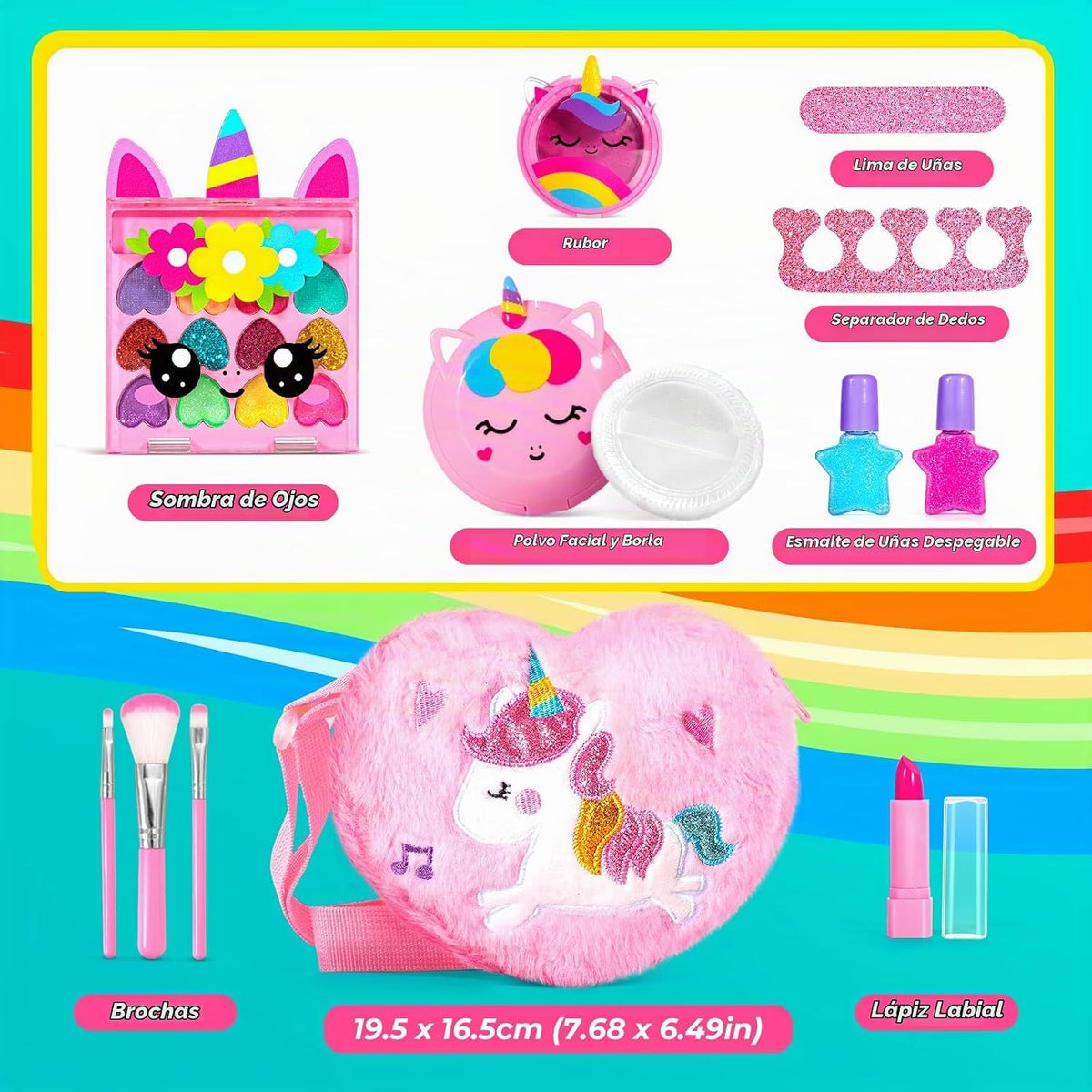 ULOVEME Kit de Maquillaje Real para Niñas Pequeñas - Maquillaje Rea...