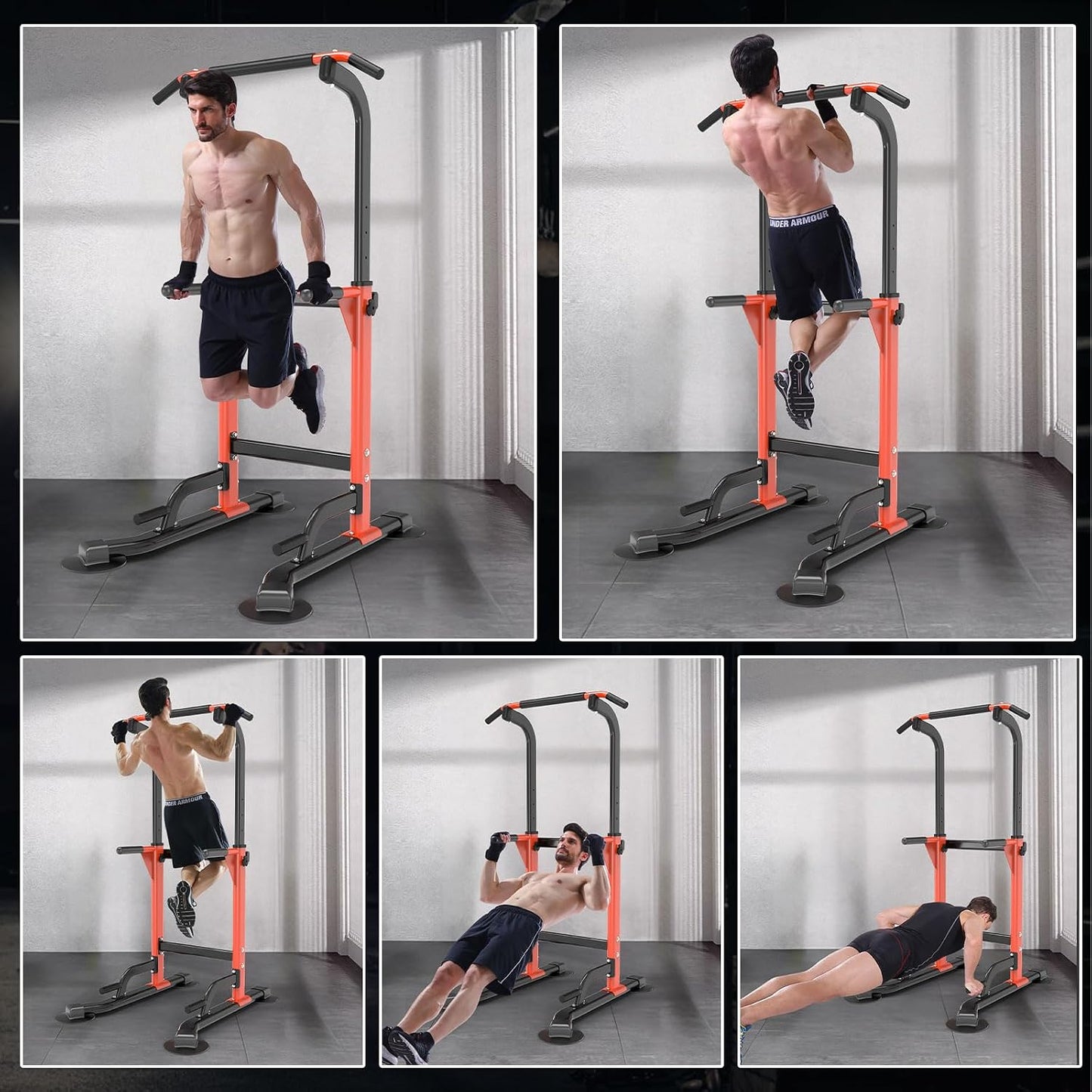 Z ZHICHI Pull-Up Dip Station Pull-Up Chin-Up Capacidad de peso 350LBS