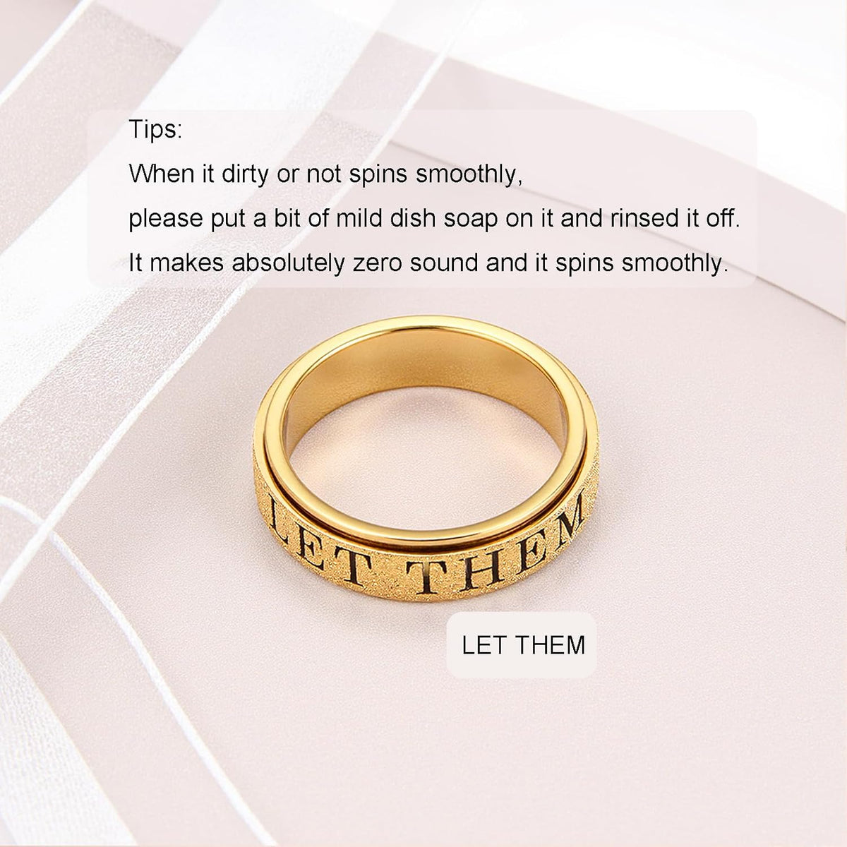 Fidget Toys Anillo de ansiedad para adultos para mujeres: Fidget Sp...
