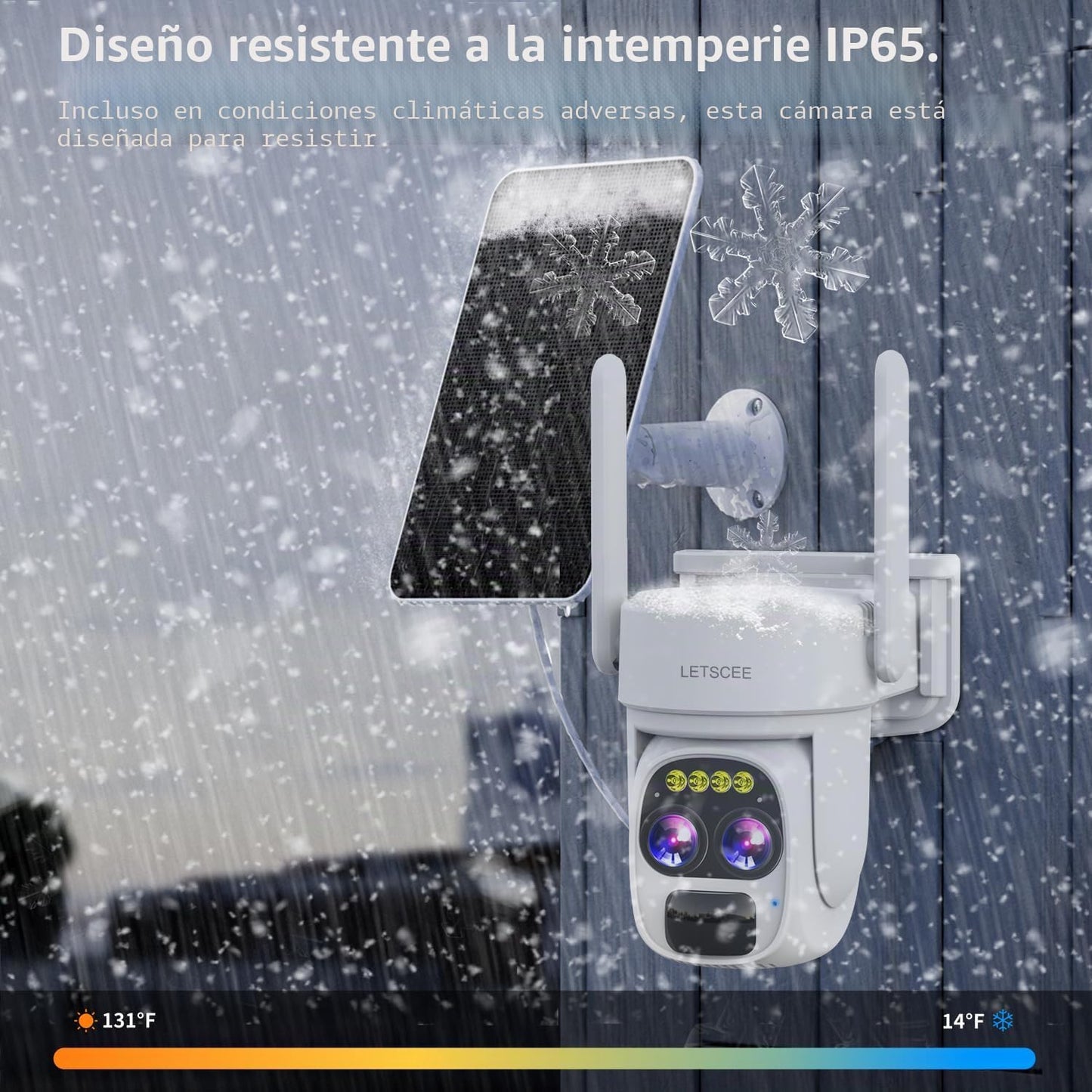 Cámaras de seguridad LETSCEE inalámbricas para exteriores para segu...