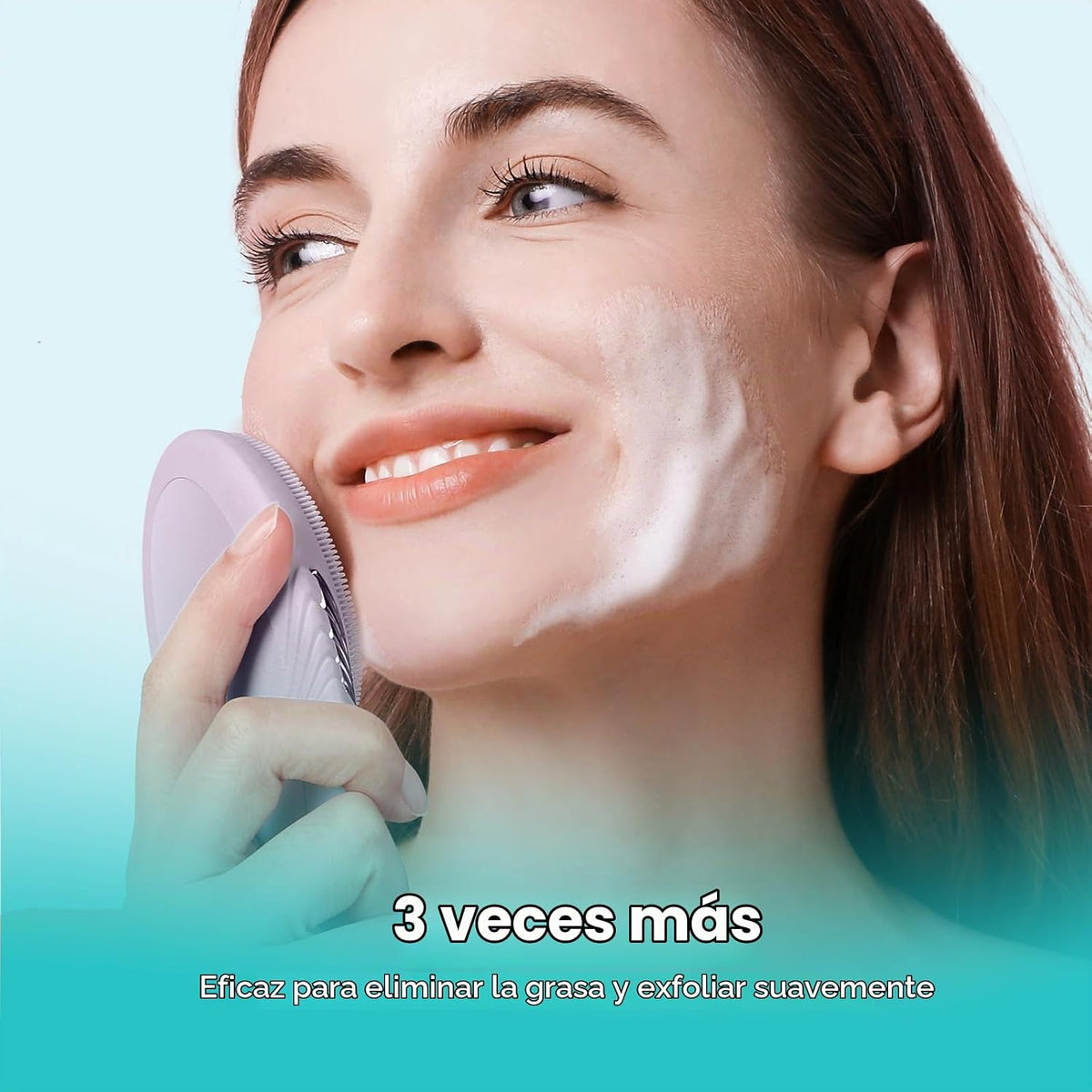 COSLUS FBS01 - Cepillo de limpieza facial, compacto, color morado c...