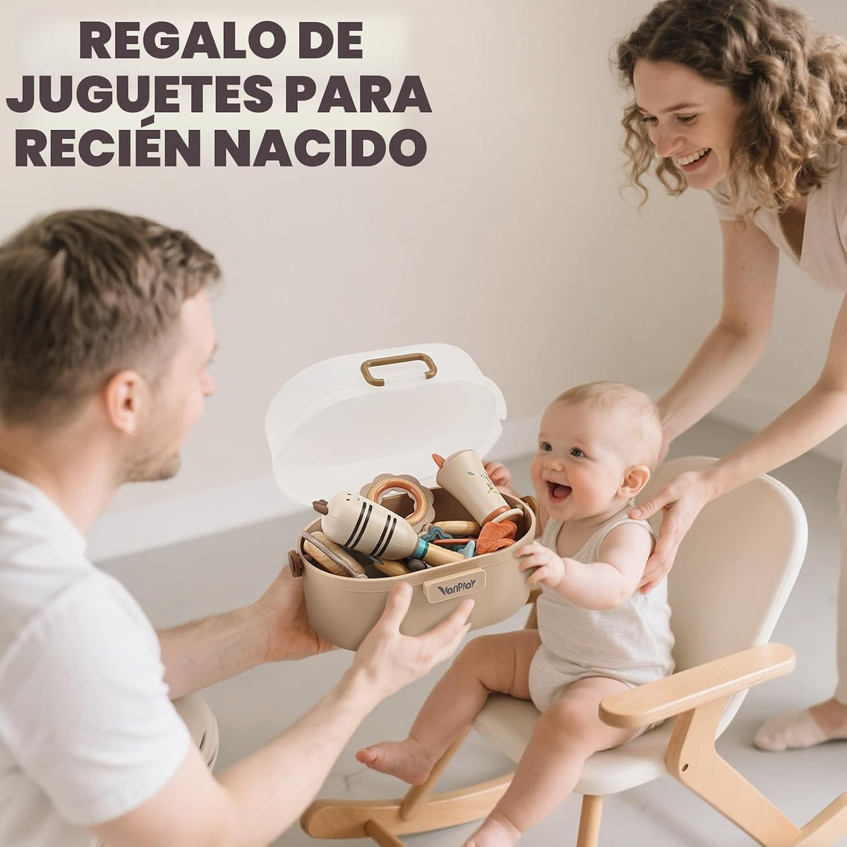 Juego de sonajeros y mordedores para bebés de 0 a 6 meses, juguetes...
