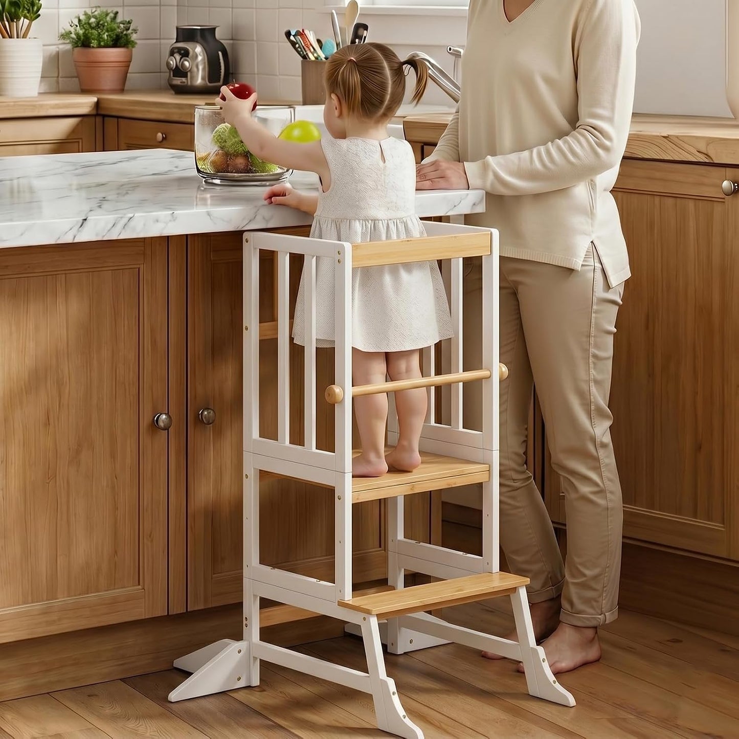 COSYLAND Torre de Pie para Niños Pequeños - Taburete de Cocina Ayud...