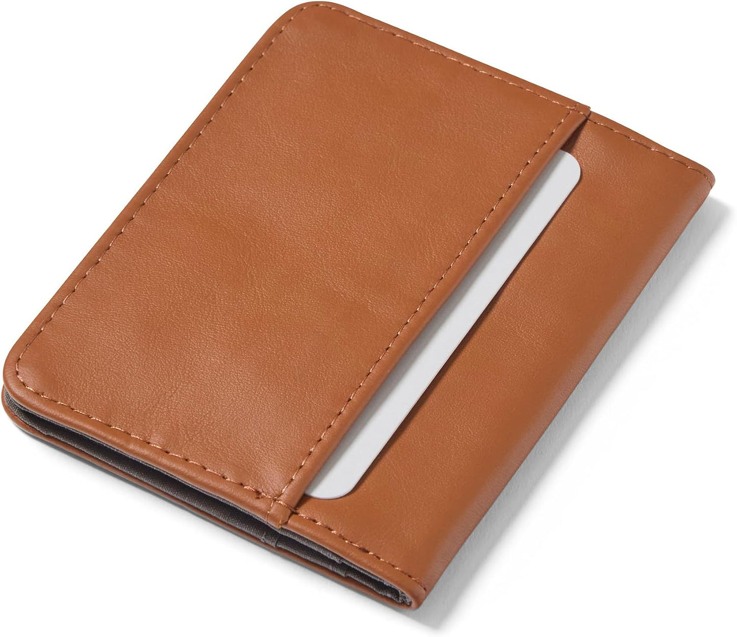 Allett Cartera híbrida para tarjetas, piel, bloqueo RFID, diseño ve...