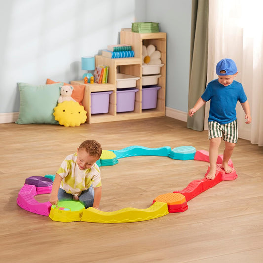 B. toys Juego de vigas de equilibrio, vigas onduladas musicales y p...