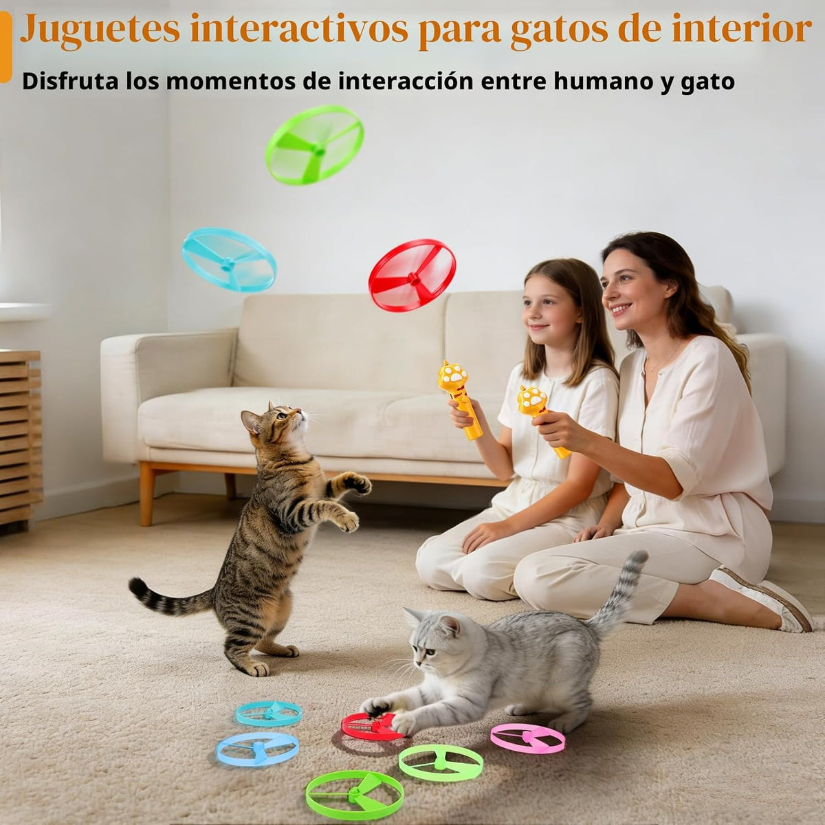BABORUI Lanzador de discos de juguete para gatos, lanzador de jugue...