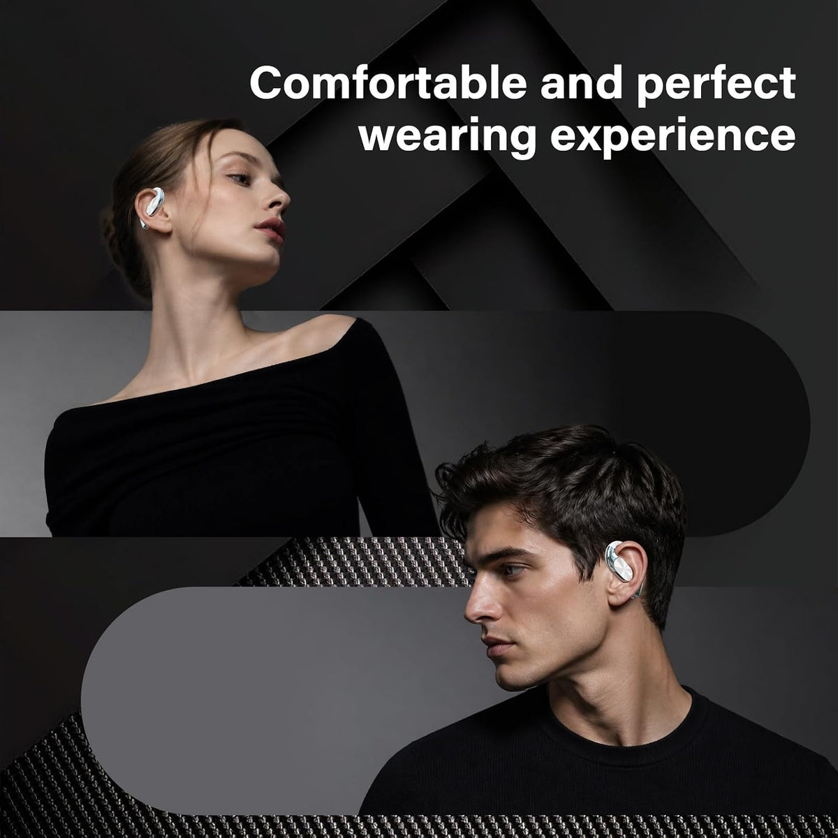 eDepot Auriculares abiertos, auriculares inalámbricos Bluetooth 6.0...