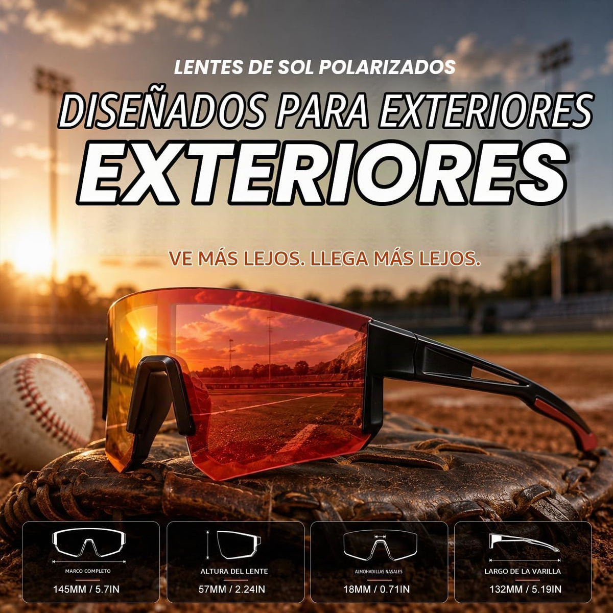 AWGSEE Paquete de 3 lentes de sol deportivos polarizados UV400, mar...