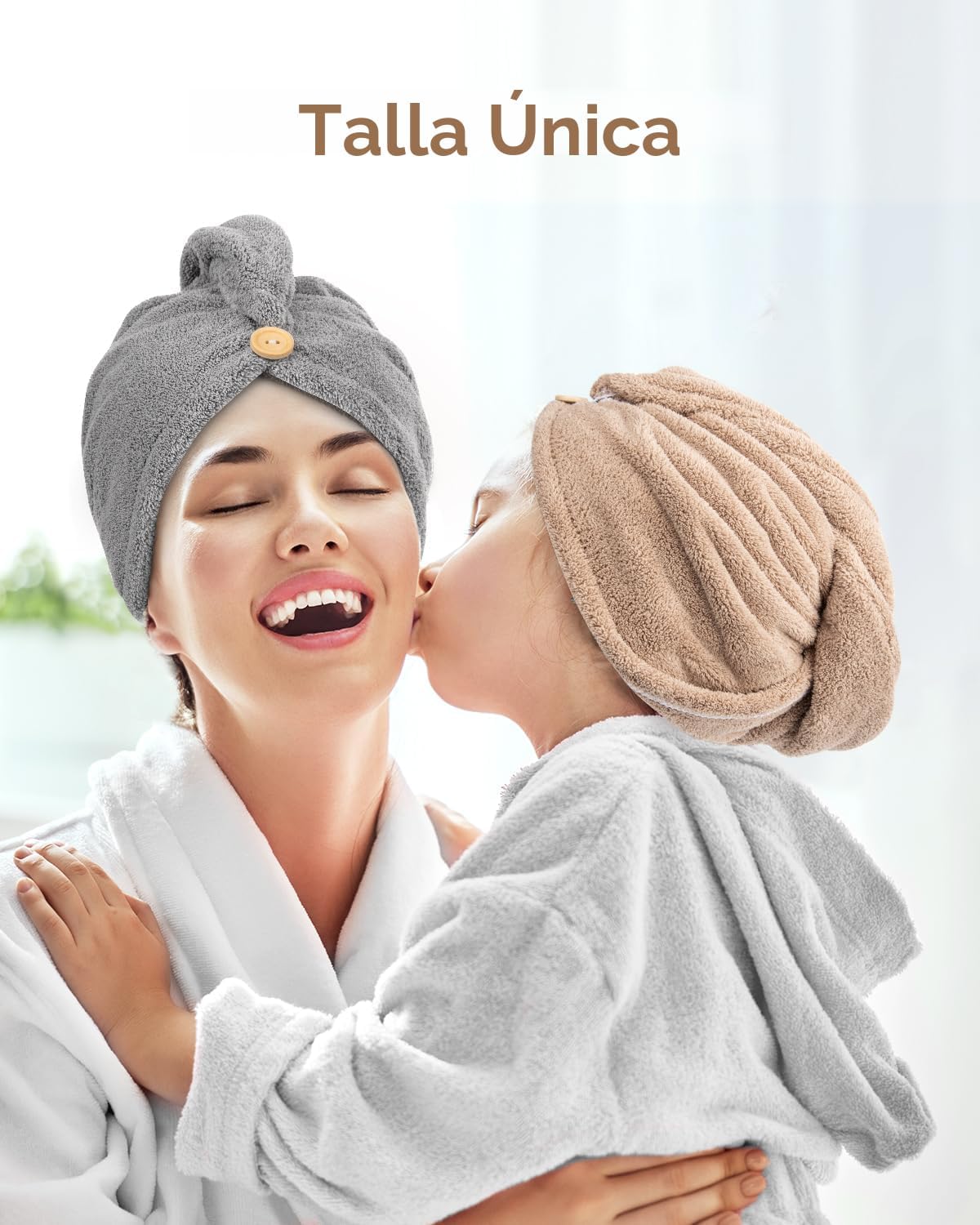 YFONG Paquete de 3 toallas de microfibra para el cabello para mujer...