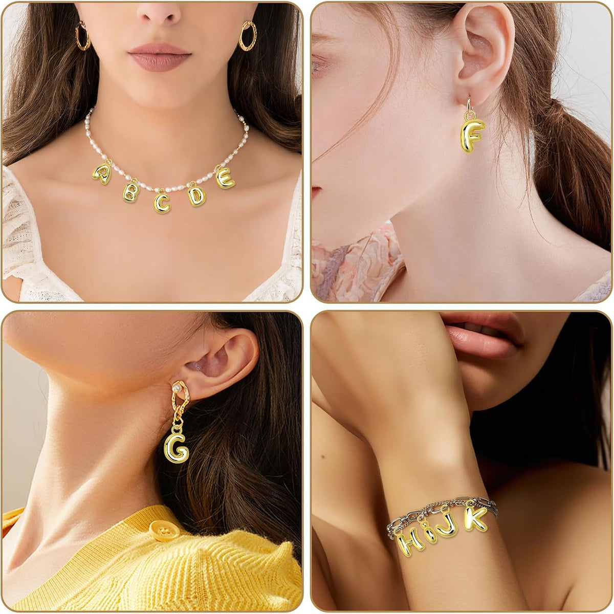 SANNIX - 26 dijes de letras, dije de letra inicial para hacer joyas...