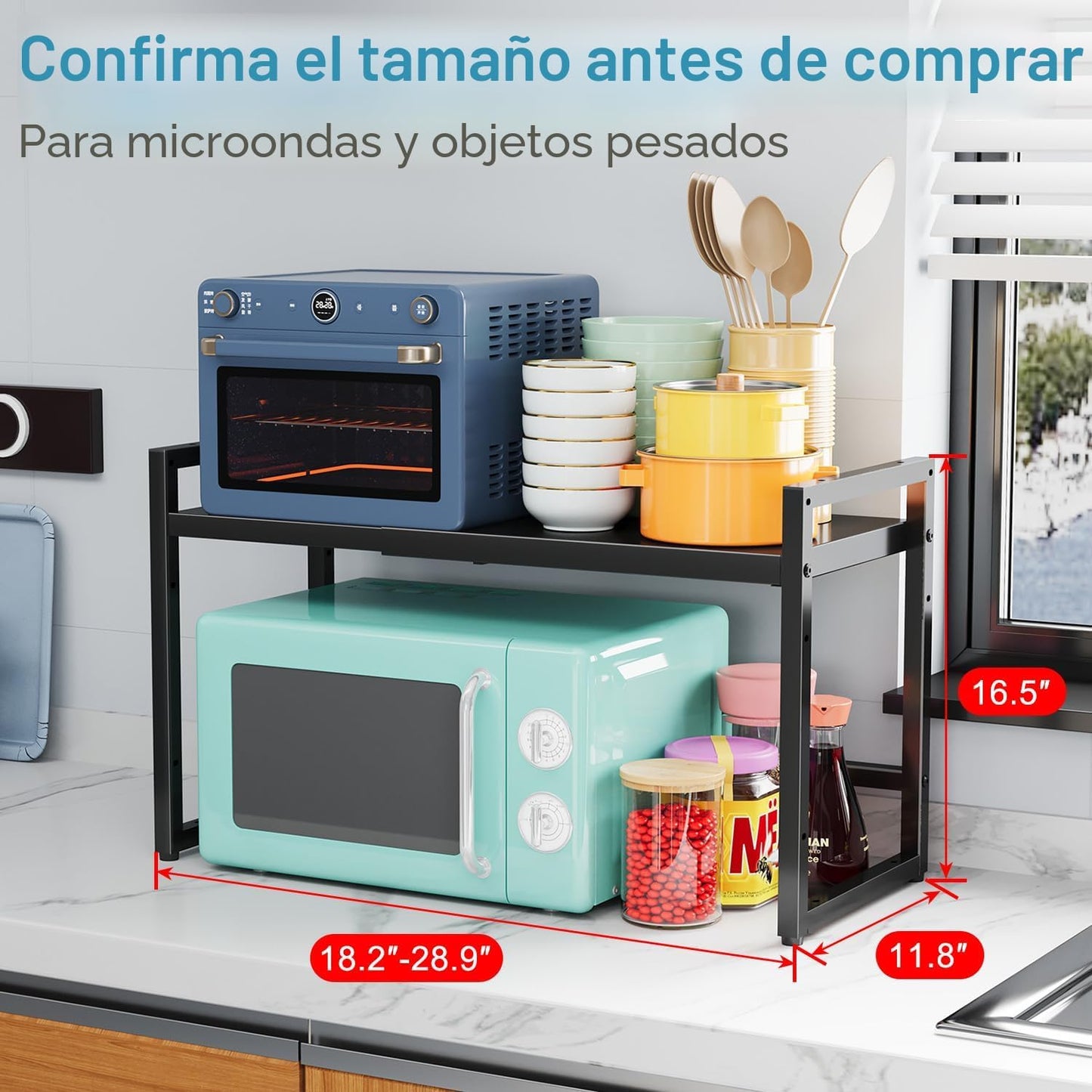 Estantes de almacenamiento de metal expandibles, unidades de estant...