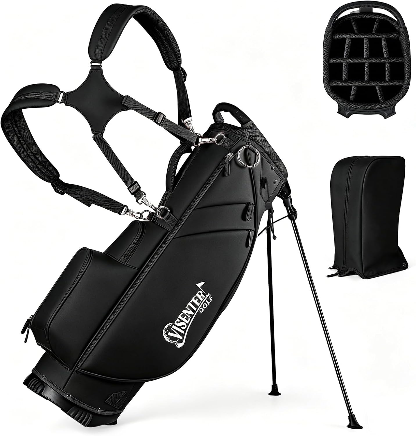 Bolsas de golf, bolsa de soporte de golf, correas de hombro ajustab...