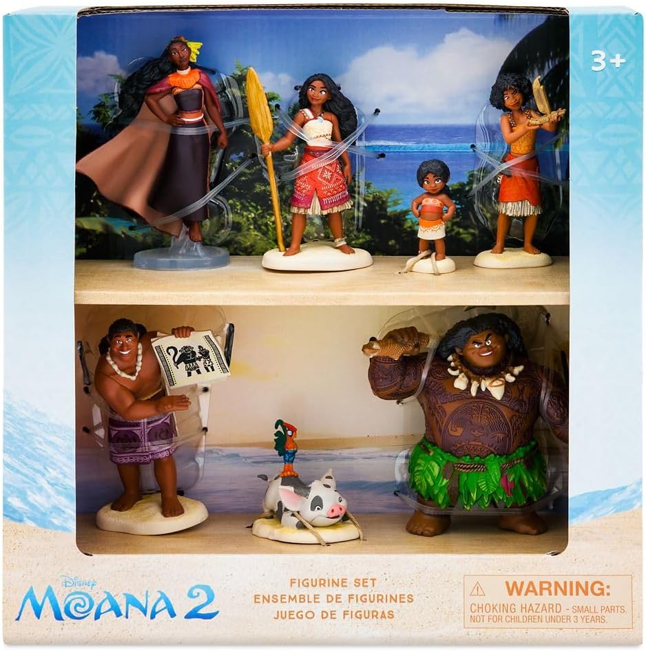 Disney Store Juego Oficial de Figuras de Moana 2 \u2013 7 Figuras d...