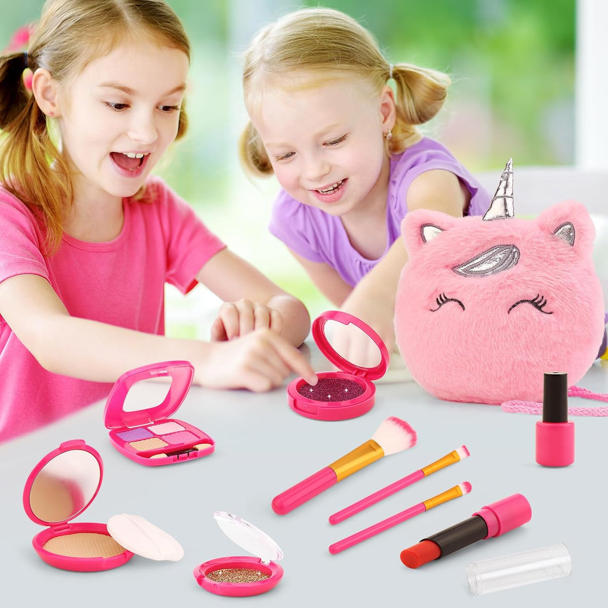 Kit de maquillaje de simulación para niños pequeños, juguetes de 3,...