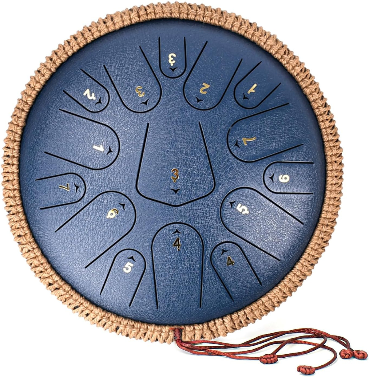 Tambor de Lengua de Acero, 13 Pulgadas, 15 Notas Handpan Drum en Do...