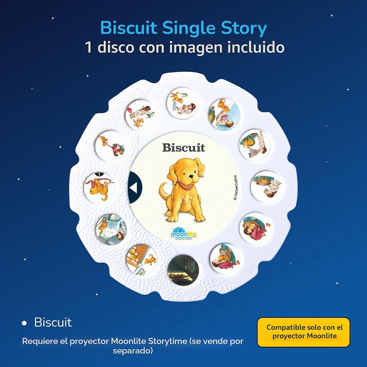 Moonlite Disco de una sola historia, galleta | Regalo de aprendizaj...