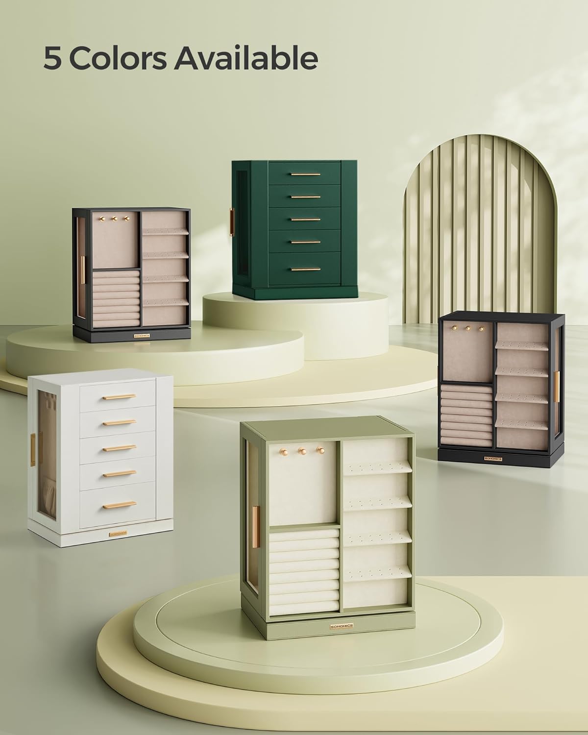 SONGMICS GISELLA Collection UJBC170C02 - Joyero organizador con rot...