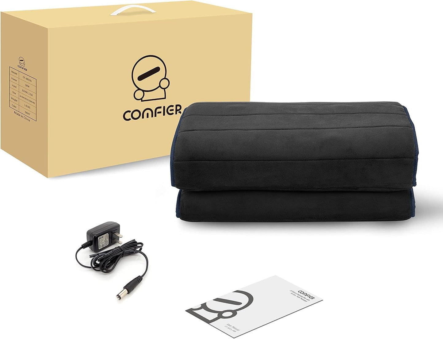 COMFIER Esterilla de masaje de cuerpo completo con calor y vibració...