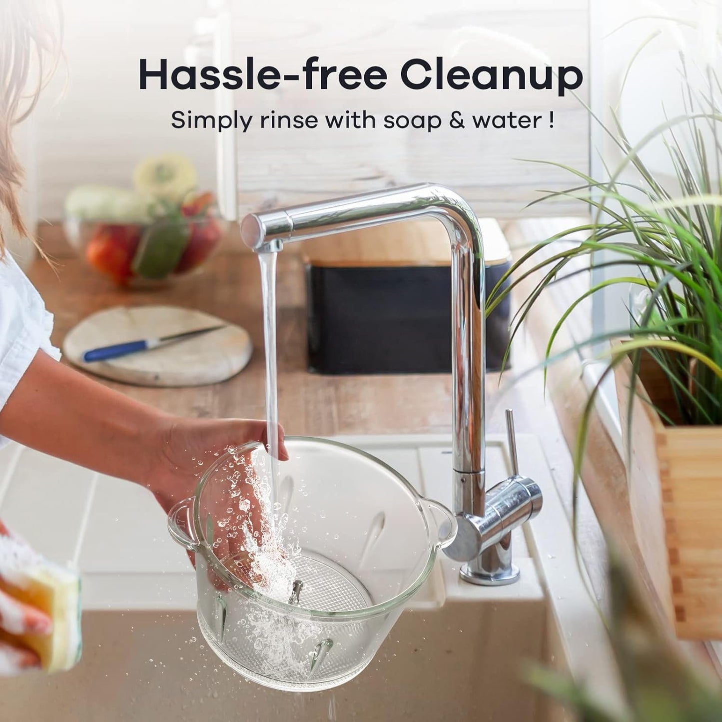 GANIZA Procesadores de alimentos, picadora eléctrica con picadora d...