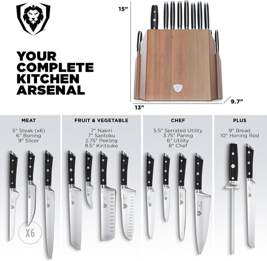 DALSTRONG Gladiator Series Elite - Juego de cuchillos de acero inox...