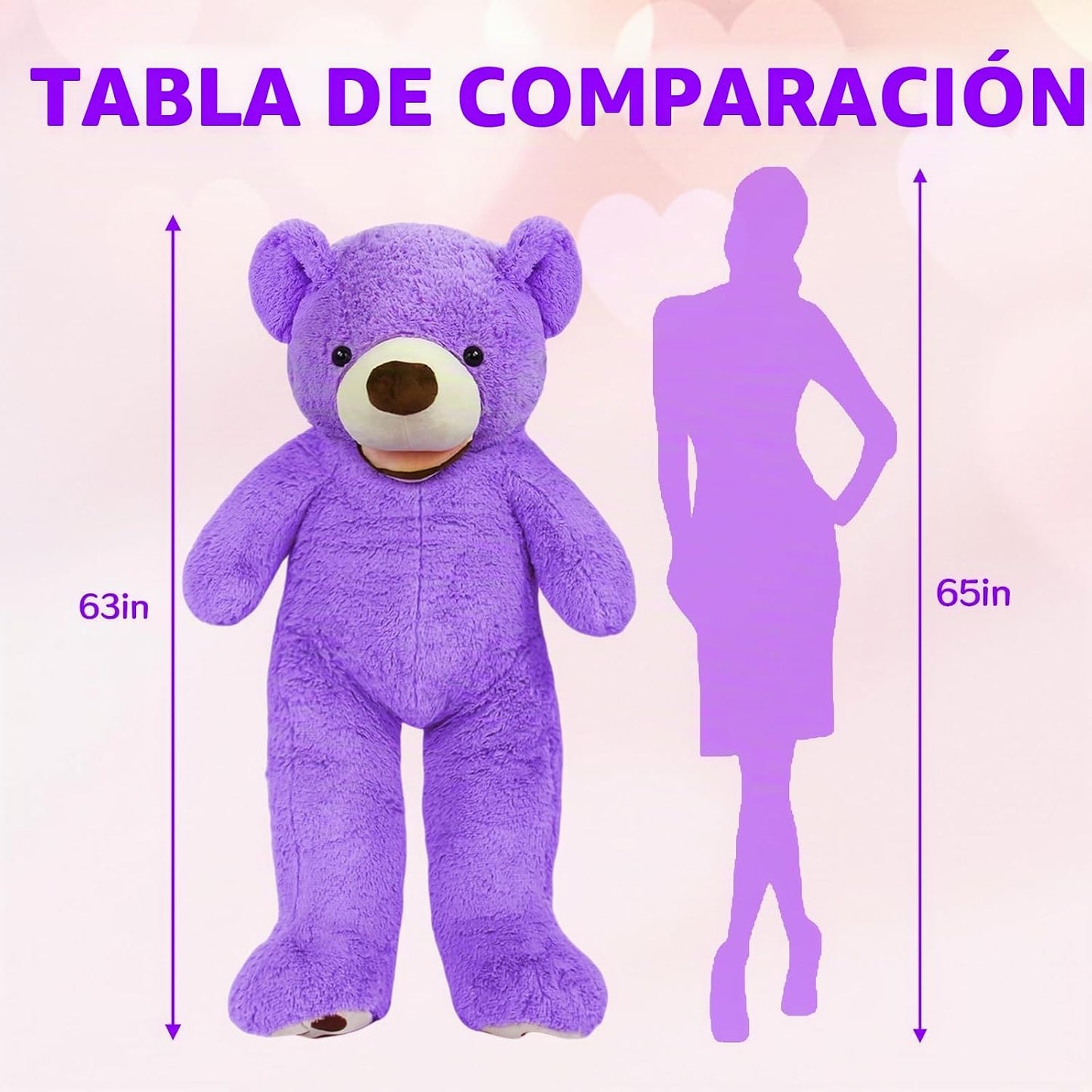 SRANWOW Oso de peluche gigante súper suave con detalles de pata (mo...